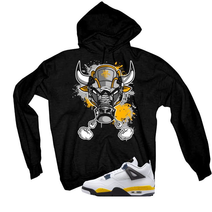 Air Jordan 4 Tour Yellow Matching T-Shirt Black (Bull #4) product image 3