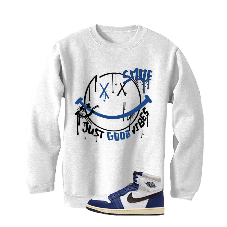 Air Jordan 1 Rare Deep Royal Blue White T-Shirt (Smile) product image 4