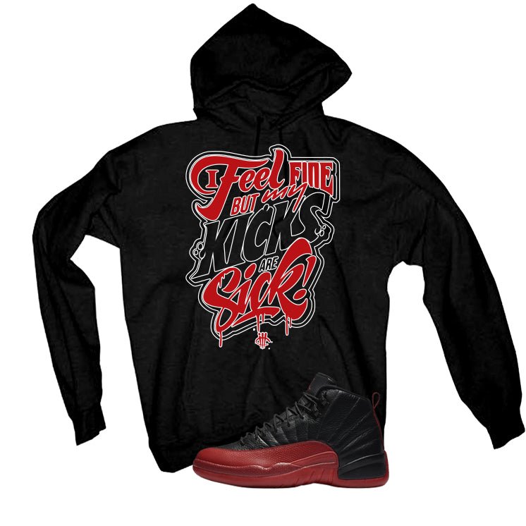 Air Jordan 12 Flu Game 2025 Black T-Shirt (Kicks Are Sick) product image 3