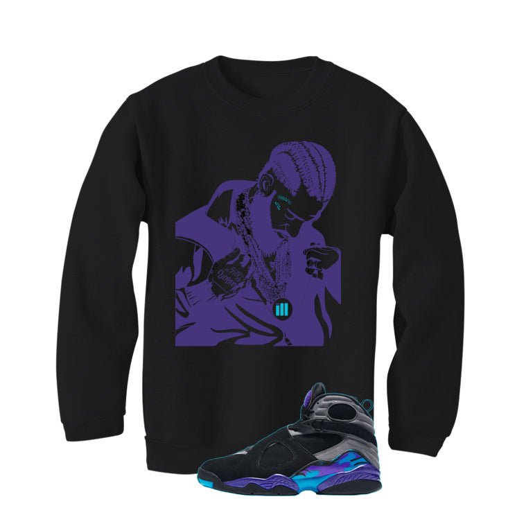 Air Jordan 8 OG Aqua Black T-Shirt (Nipsey)| illcurrency product image 4