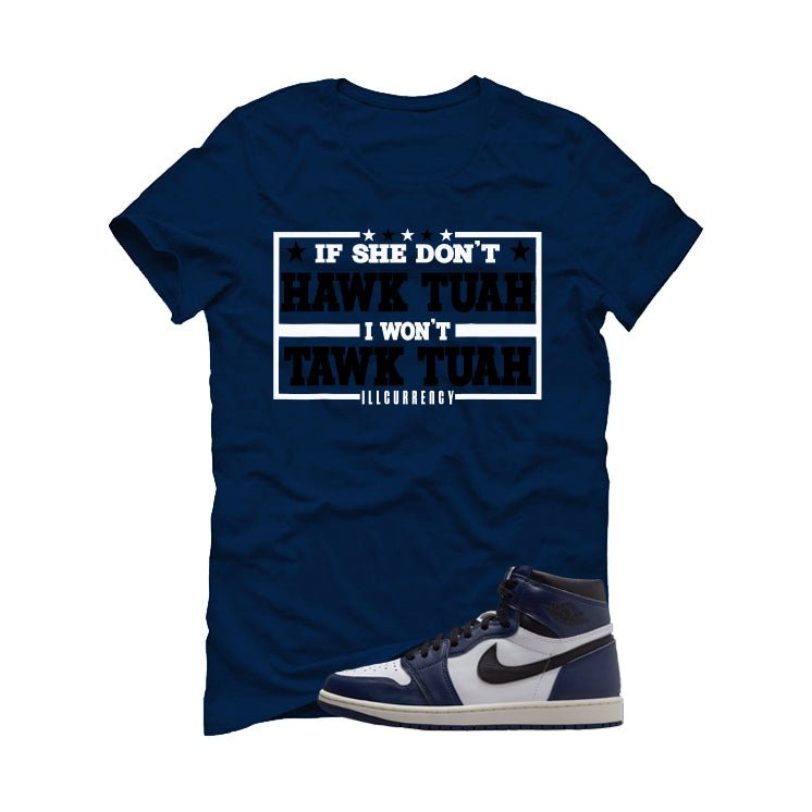 Air Jordan 1 High OG Midnight Navy Blue T-Shirt (Hawk product image 2