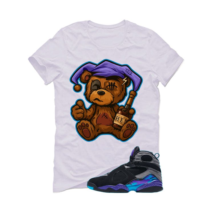 Air Jordan 8 OG Aqua White T-Shirt (Henny Teddy) product image 2