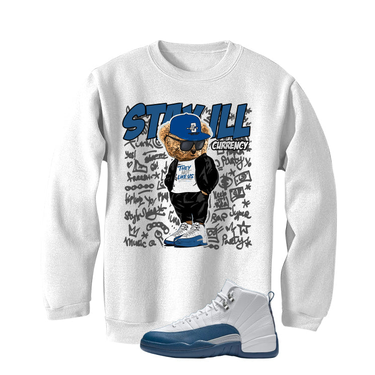 Air Jordan 12 French Blue White T-Shirt (Stay ill Bear) product image 4