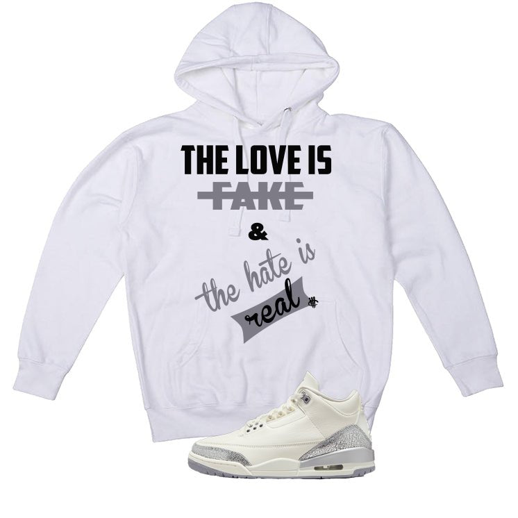 Air Jordan 3 WMNS Sail White T-Shirt (Love is Fake) product image 3