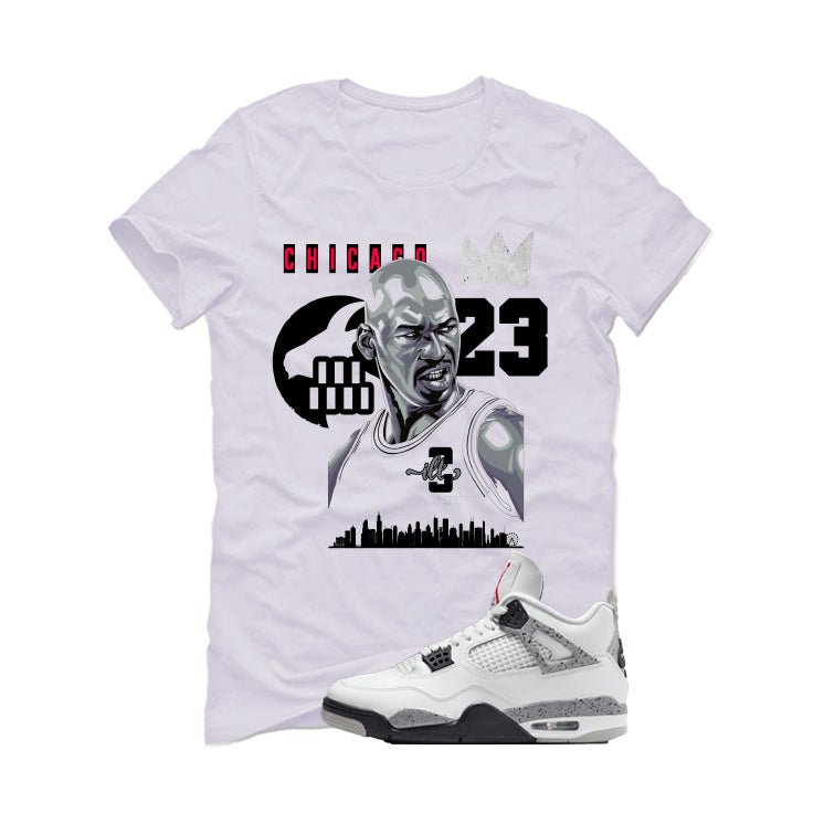 Air Jordan 4 White Cement T-Shirt (Goat)| illcurrency product image 2