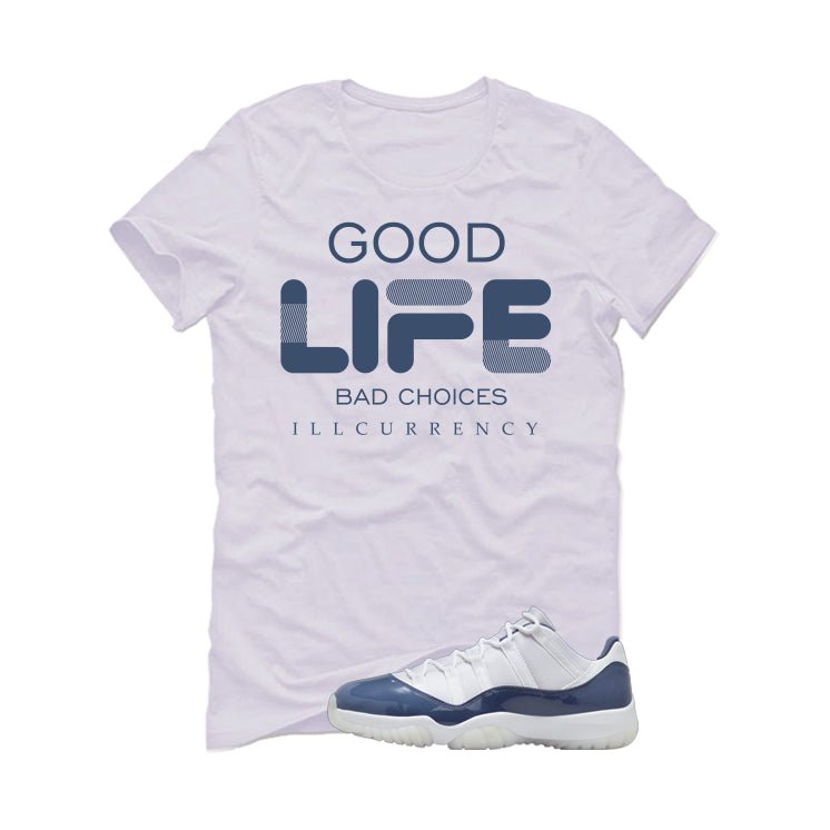 Air Jordan 11 Low Diffused Blue White T-Shirt (Bad product image 2