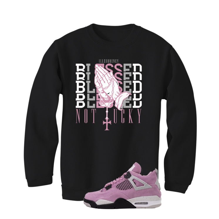 Air Jordan 4 WMNS Orchid Black T-Shirt (Blessed not lucky) product image 4