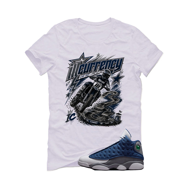 Air Jordan 13 Flint White T-Shirt (illcurrency motocross)| product image 2