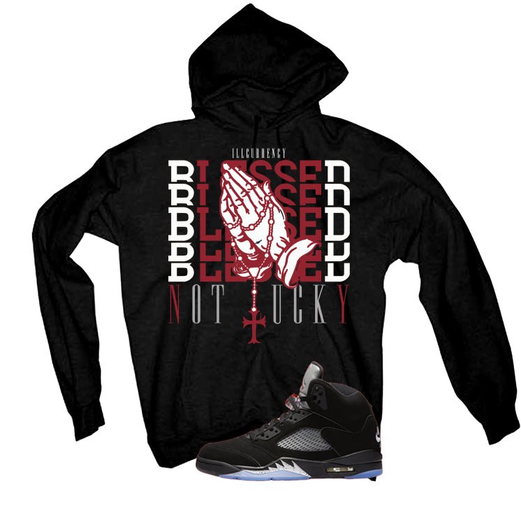 Air Jordan 5 Black Metallic Reimagined T-Shirt (Blessed not product image 3