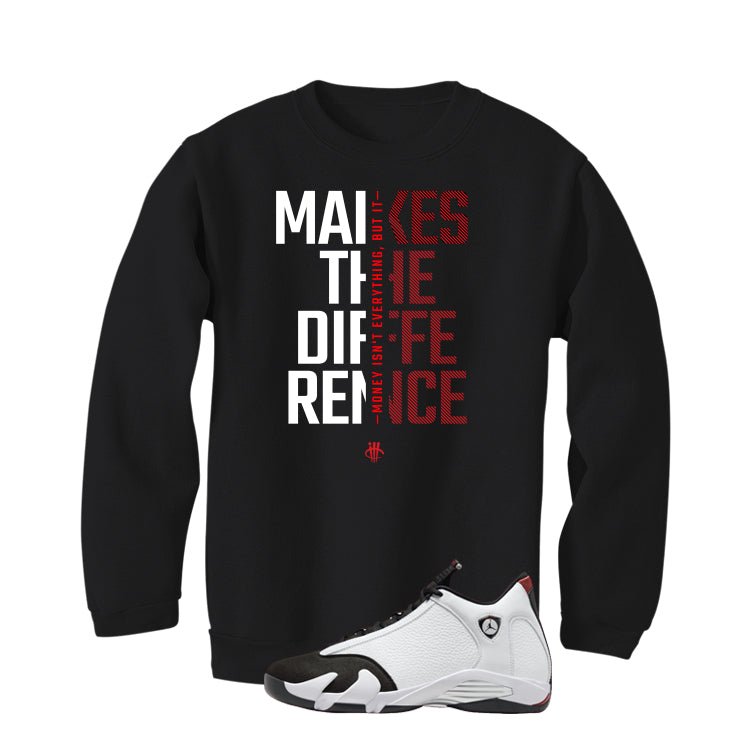 Air Jordan 14 Black Toe T-Shirt (Money Makes A Difference) product image 4