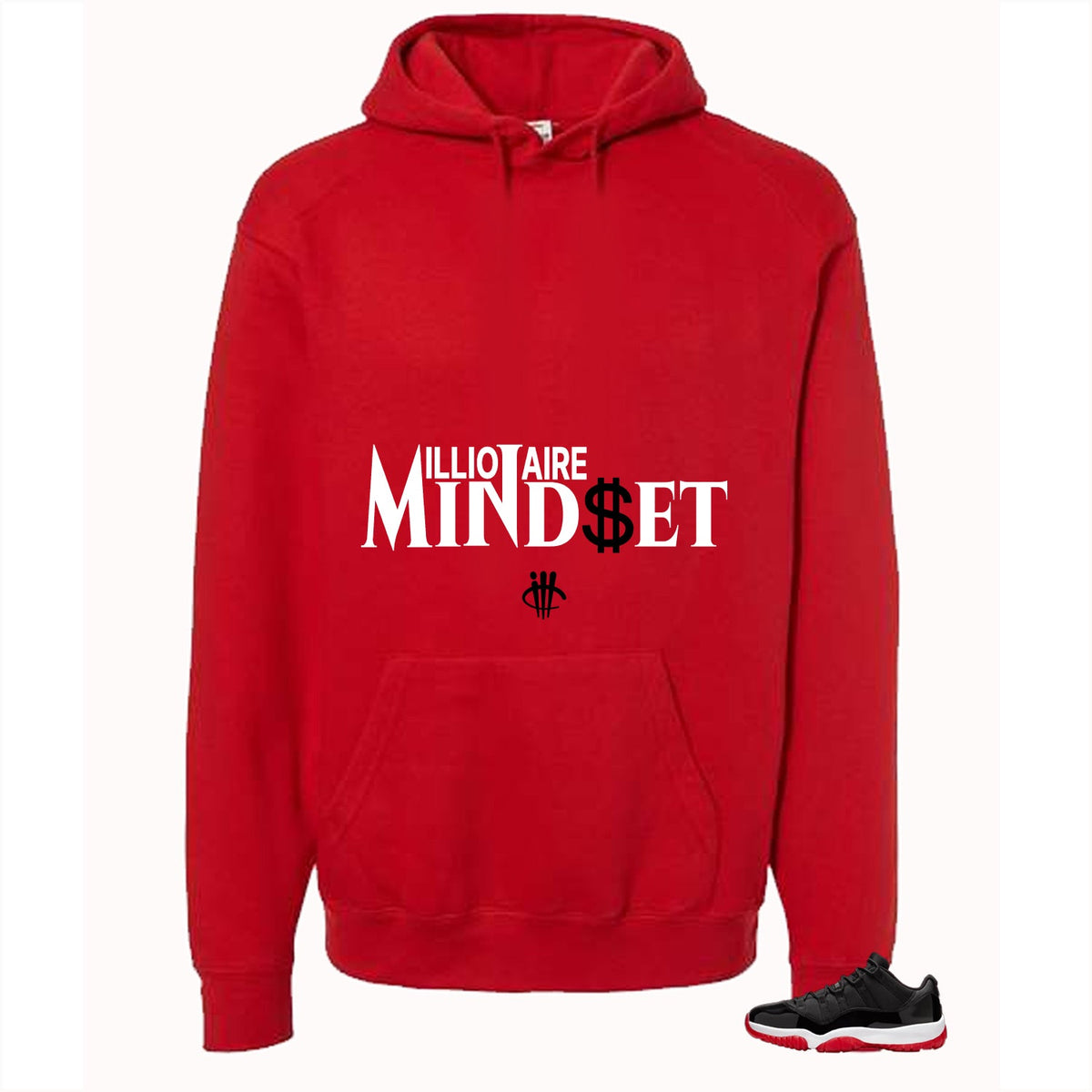 Air Jordan 11 Low Bred Red T-Shirt (Millionaire Mindset) product image 3
