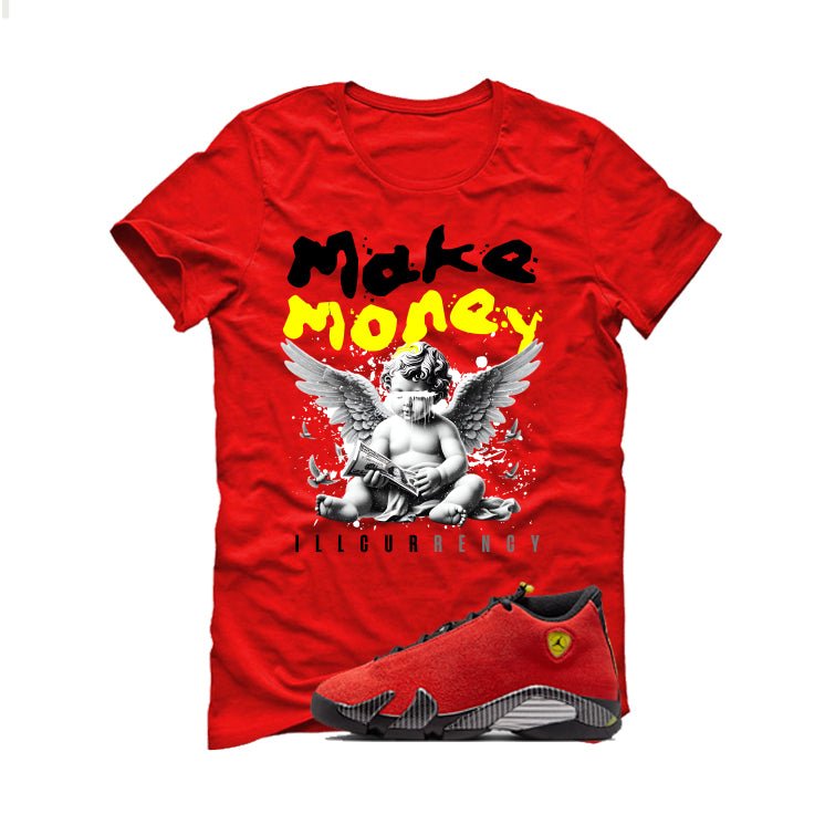 Air Jordan 14 Ferrari Red T-Shirt (Make Money)| illcurrency product image 2