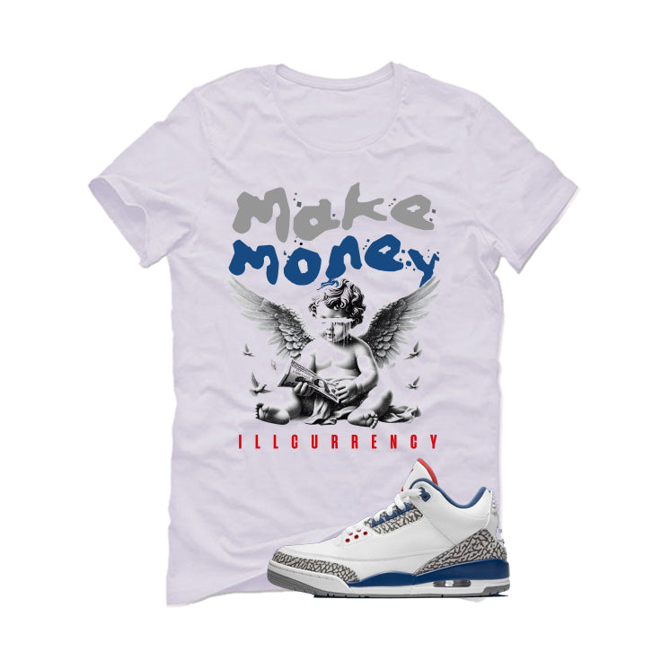 Air Jordan 3 True Blue Matching T-Shirt White (Make Money) product image 2