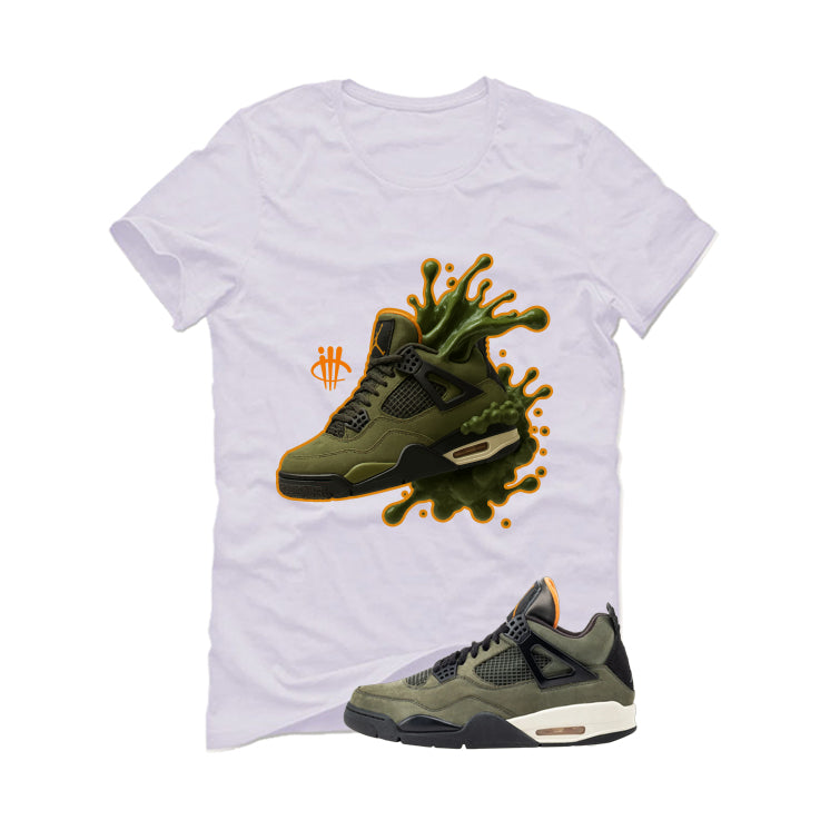 Undefeated x Air Jordan 4 White T-Shirt (Splash Shoe)| illcurrency