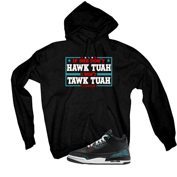 Air Jordan 3 GS Moto Black T-Shirt (Hawk Tuah)| illcurrency product image 3