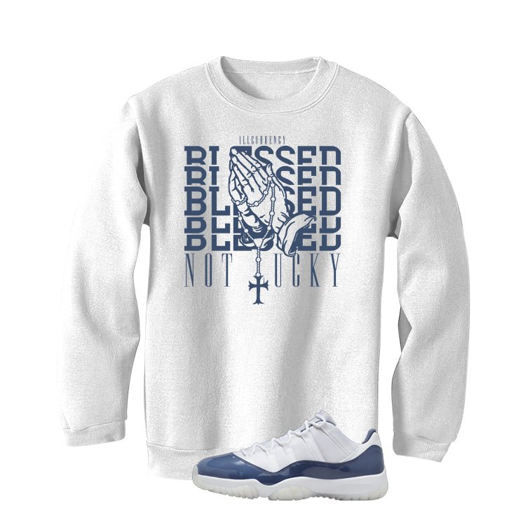 Air Jordan 11 Low Diffused Blue White T-Shirt (Blessed not product image 4