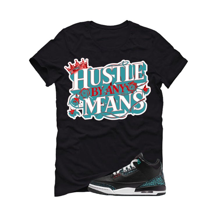 Air Jordan 3 GS Moto Black T-Shirt (Hustle By Any Means) product image 2