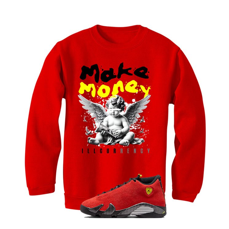 Air Jordan 14 Ferrari Red T-Shirt (Make Money)| illcurrency product image 4