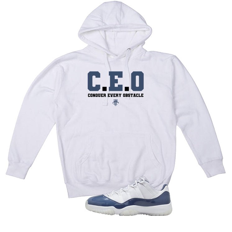 Air Jordan 11 Low Diffused Blue White T-Shirt (CEO) product image 3