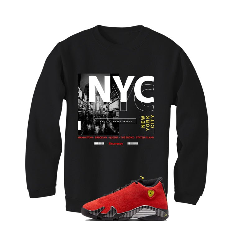 Air Jordan 14 Ferrari Black T-Shirt (City Never Sleeps) product image 4