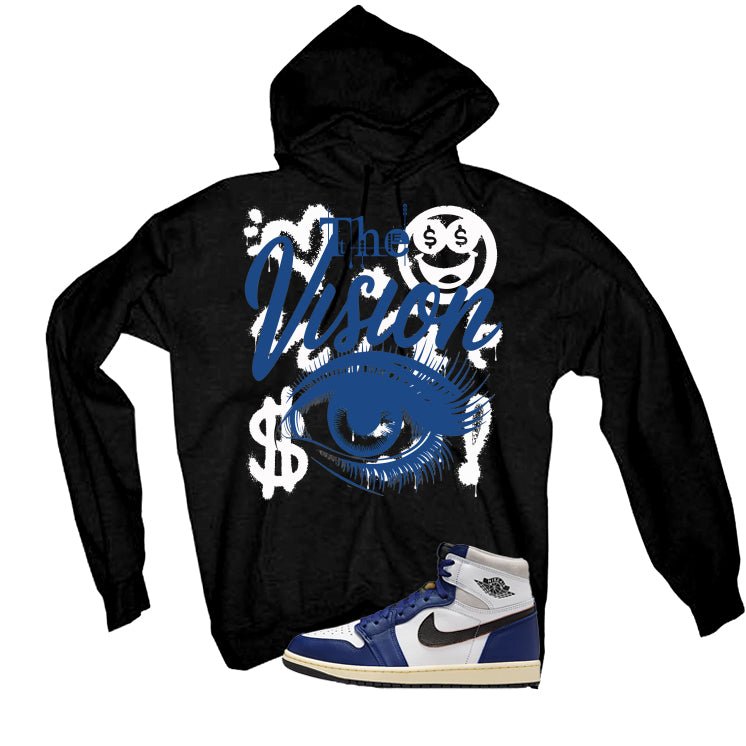 Air Jordan 1 Rare Deep Royal Blue Black T-Shirt (The product image 3