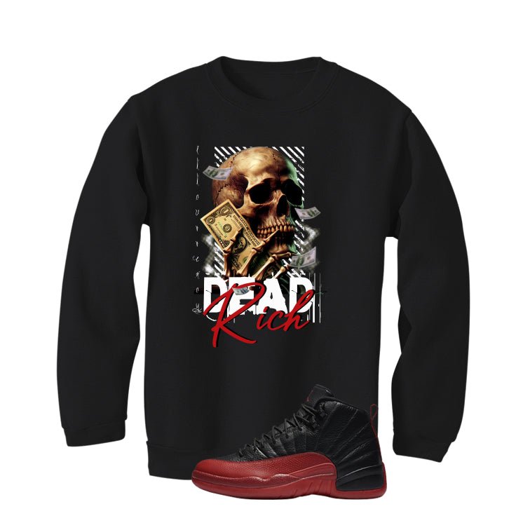 Air Jordan 12 Flu Game 2025 Black T-Shirt (Dead Rich) product image 4