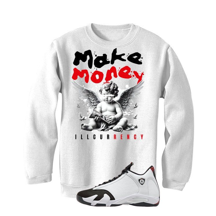 Air Jordan 14 Black Toe White T-Shirt (Make Money) product image 4