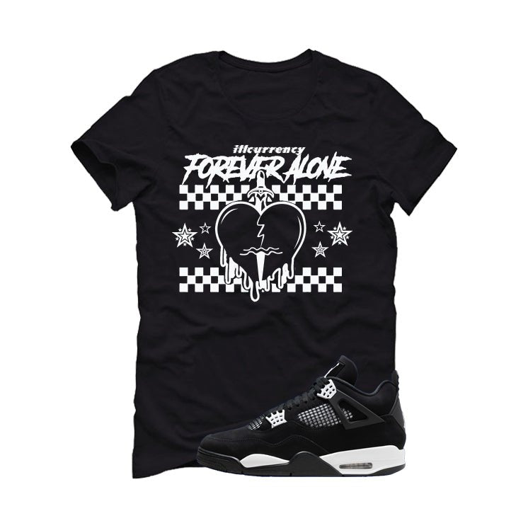 Air Jordan 4 White Thunder Black T-Shirt (Forever Alone) product image 2