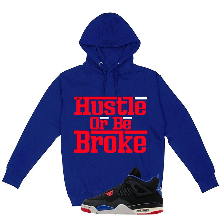 Air Jordan 4 Rare Royal Blue T-Shirt (Hustle Or Be Broke) product image 3