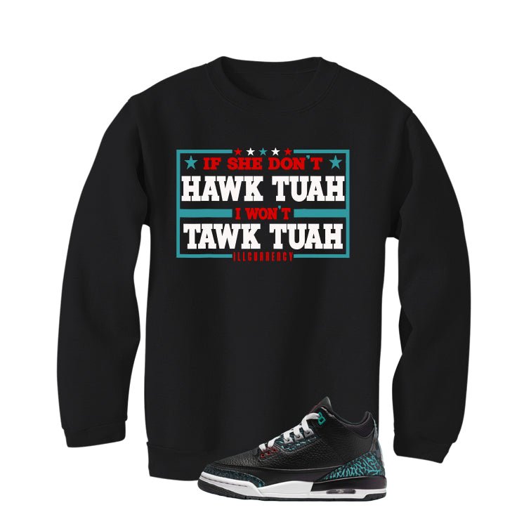 Air Jordan 3 GS Moto Black T-Shirt (Hawk Tuah)| illcurrency product image 4
