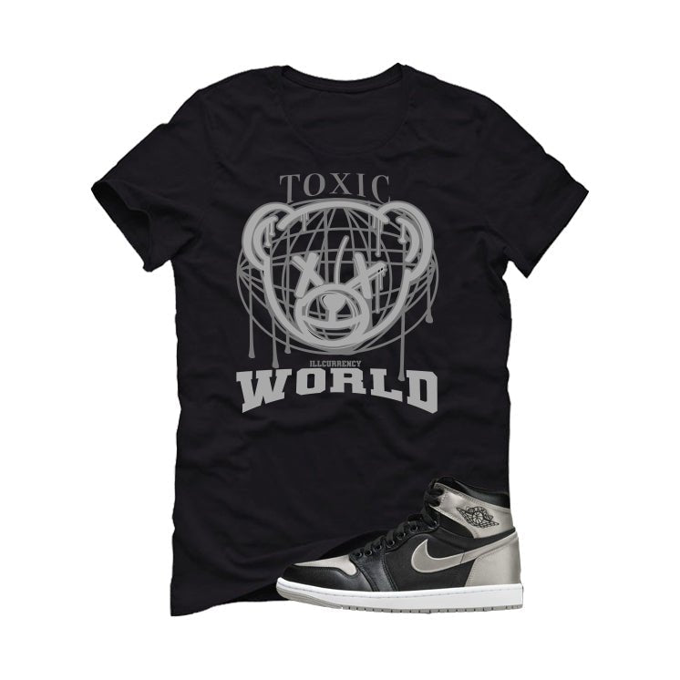 Air Jordan 1 High OG WMNS Satin Shadow Black T-Shirt (Toxic product image 2