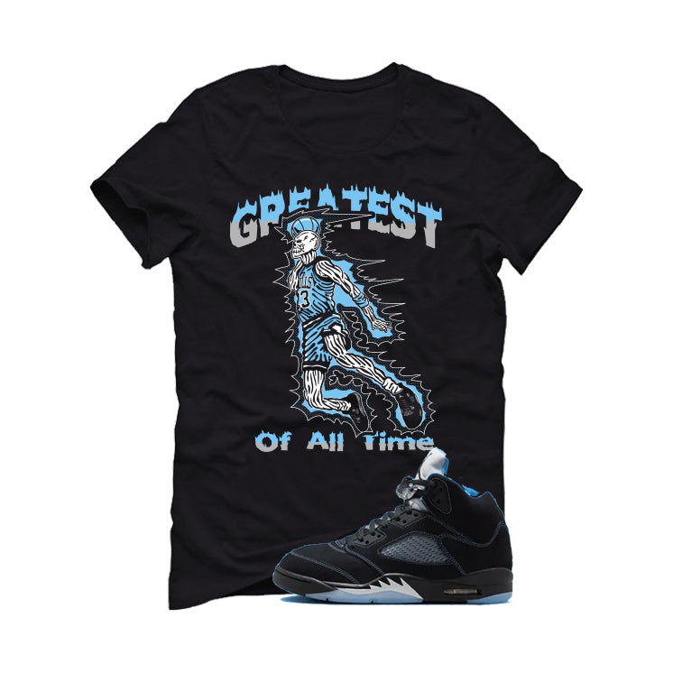 Air Jordan 5 Black/University Blue Matching T-Shirt Black product image 2