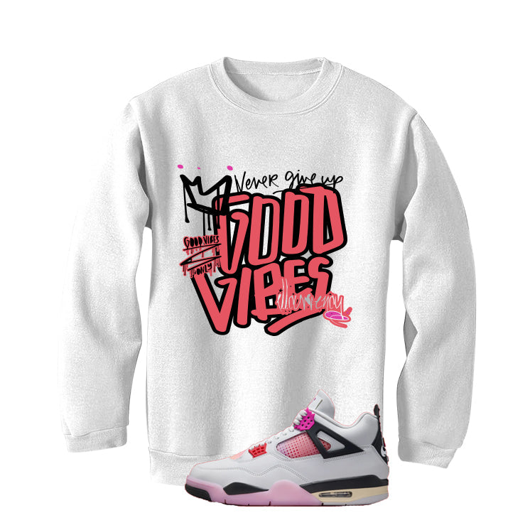 Air Jordan 4 Comic Matching T-Shirt White (Good Vibes) product image 4
