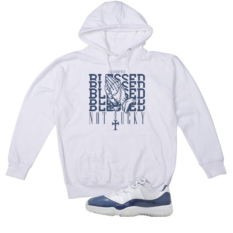 Air Jordan 11 Low Diffused Blue White T-Shirt (Blessed not product image 3