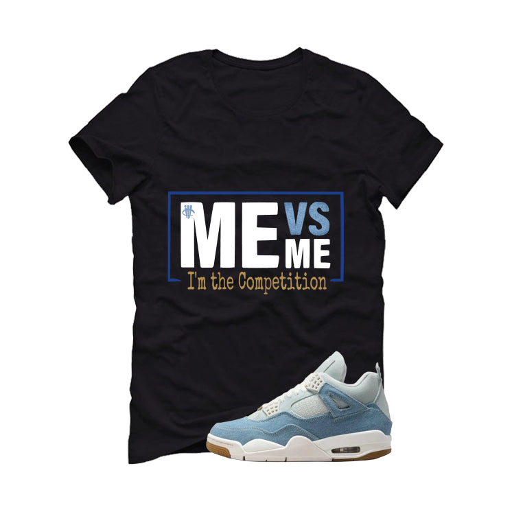 Air Jordan 4 Denim Worn Blue Black T-Shirt (Me Vs Me) product image 2