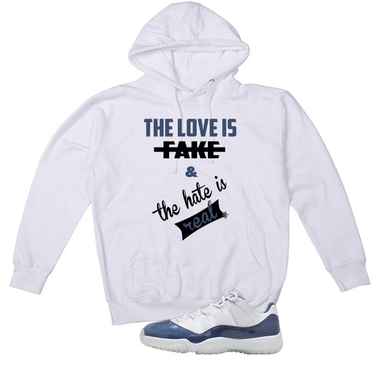 Air Jordan 11 Low Diffused Blue White T-Shirt (Love is product image 3