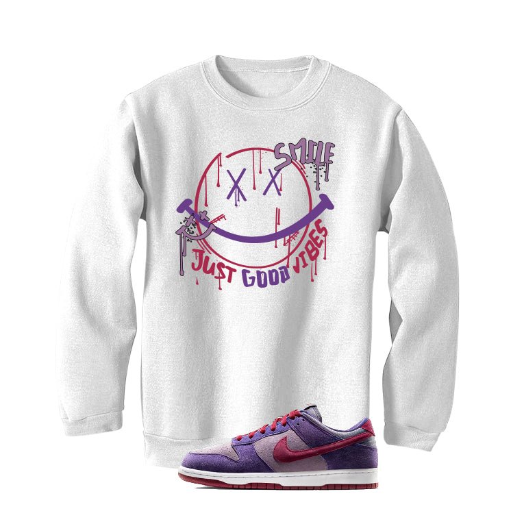 Nike Dunk Low “Plum” | illcurrency White T-Shirt (Smile) product image 4