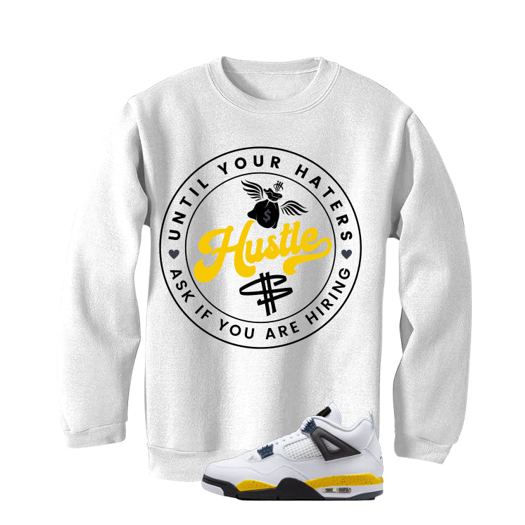 Air Jordan 4 Tour Yellow Matching T-Shirt White (Haters product image 4