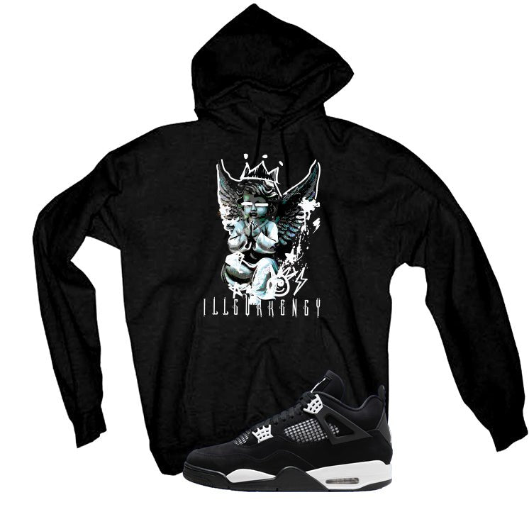 Air Jordan 4 White Thunder Black T-Shirt (Graffiti Angel) product image 3