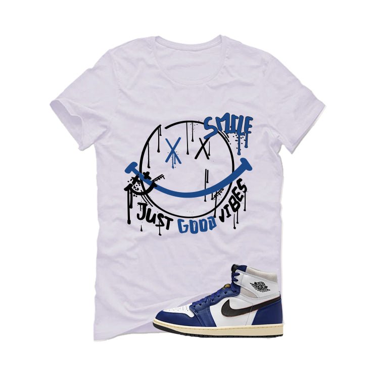 Air Jordan 1 Rare Deep Royal Blue White T-Shirt (Smile) product image 2