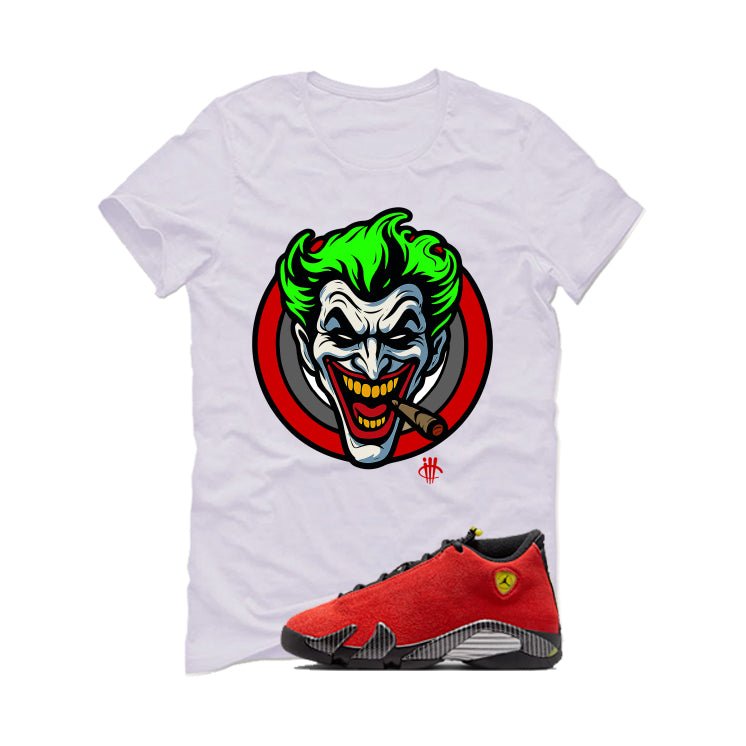 Air Jordan 14 Ferrari White T-Shirt (Joke The Joker) product image 2