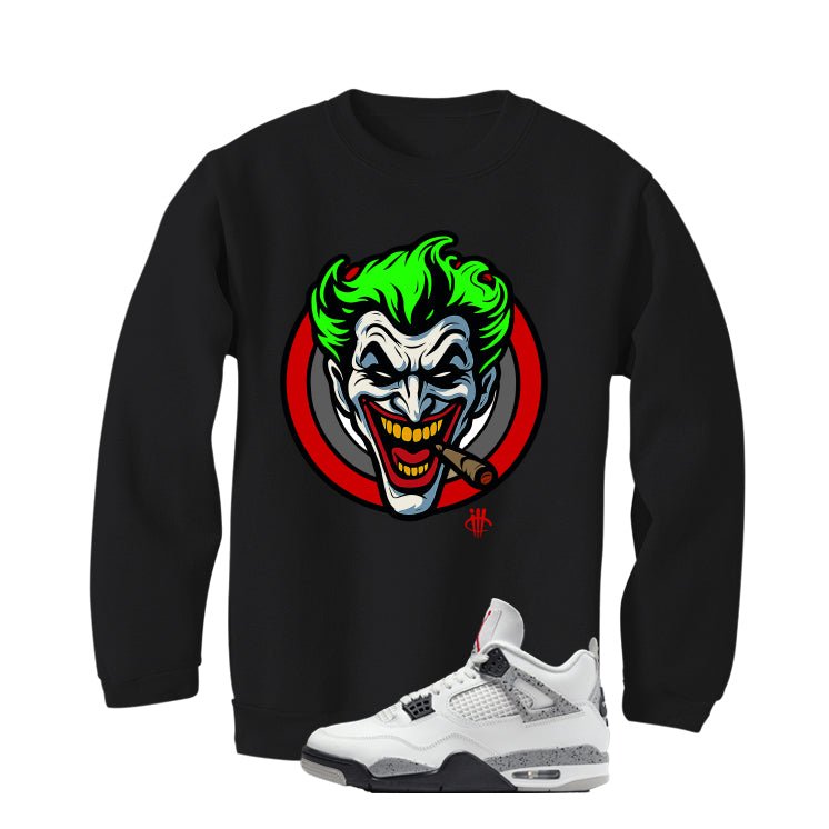 Air Jordan 4 White Cement Black T-Shirt (Joke The Joker) product image 4