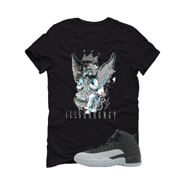 Air Jordan 12 Black/Wolf Grey Black T-Shirt (Graffiti product image 2