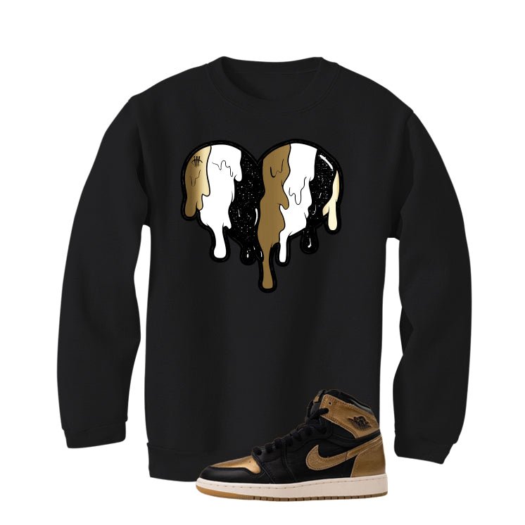 Air Jordan 1 High OG Metallic Gold Black T-Shirt (Heart) product image 4