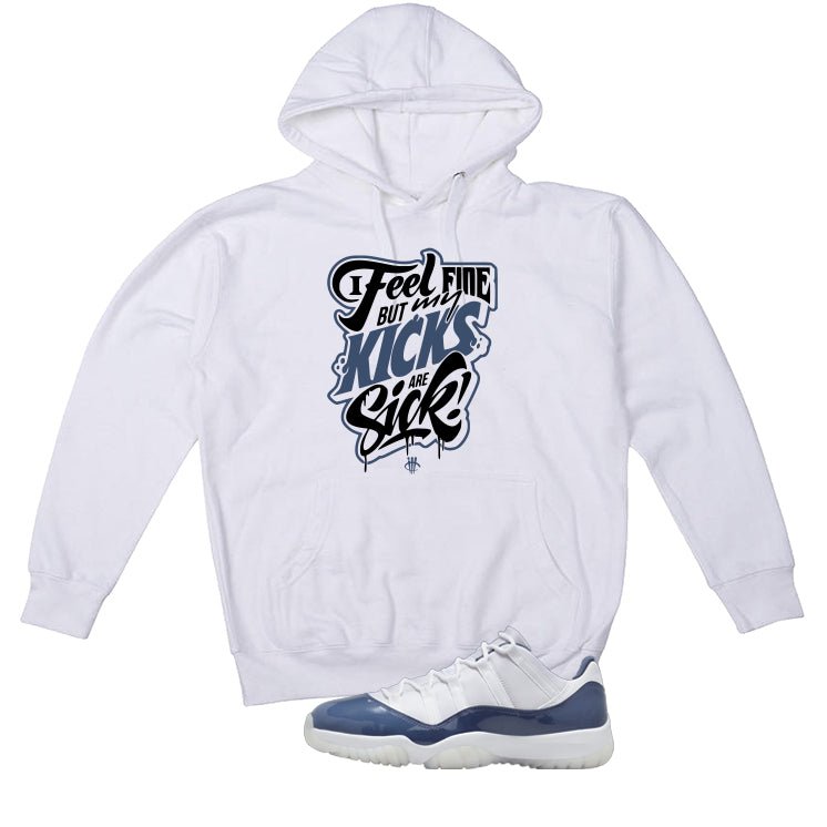 Air Jordan 11 Low Diffused Blue White T-Shirt (Kicks Are product image 3