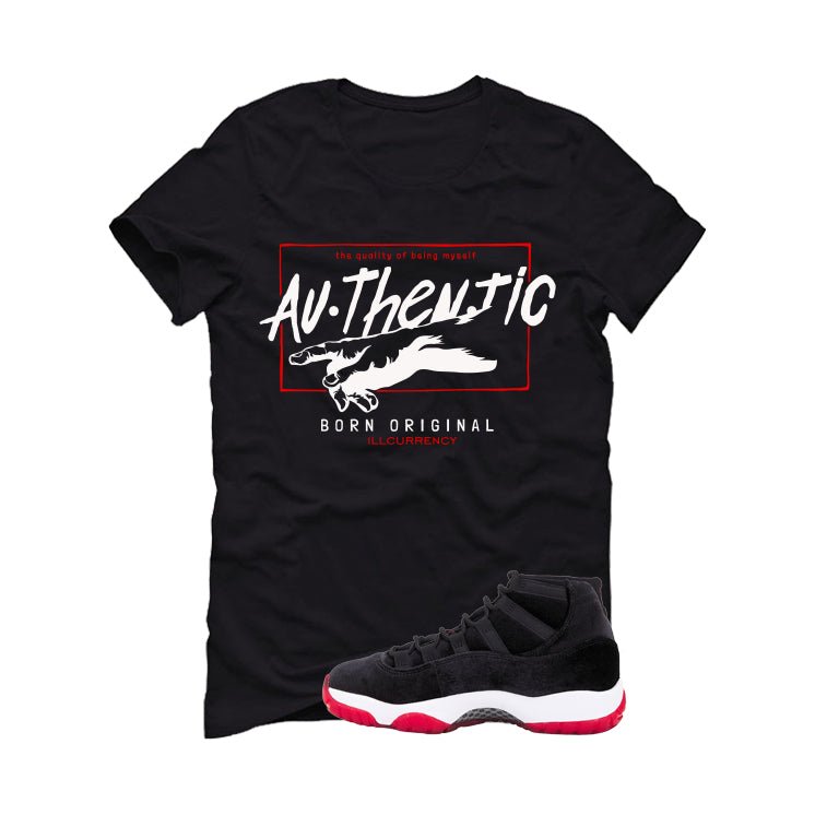 Air Jordan 11 Bred Velvet Black T-Shirt (Authentic) product image 2