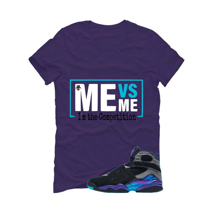Air Jordan 8 OG Aqua Purple T-Shirt (Me Vs Me)| illcurrency product image 2