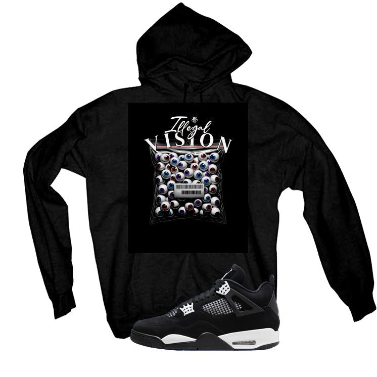Air Jordan 4 White Thunder Black T-Shirt (illegal vision) product image 3