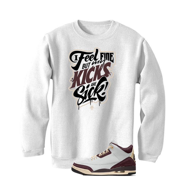 A Ma Maniere x Air Jordan 3 Burgundy Crush White T-Shirt product image 4