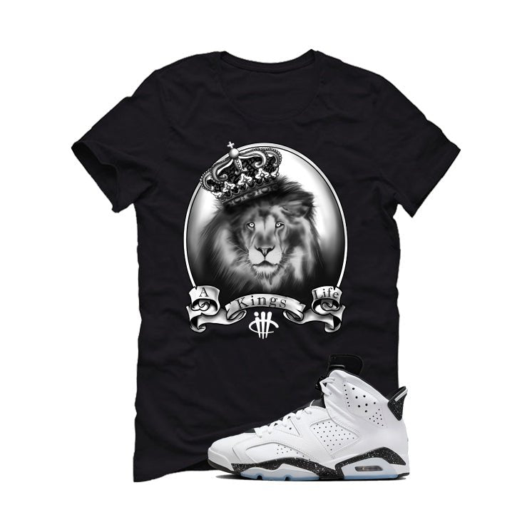 Air Jordan 6 Reverse Oreo Black T-Shirt (A Kings Life) product image 2